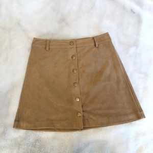Marine Layer Tan Suede Skirt